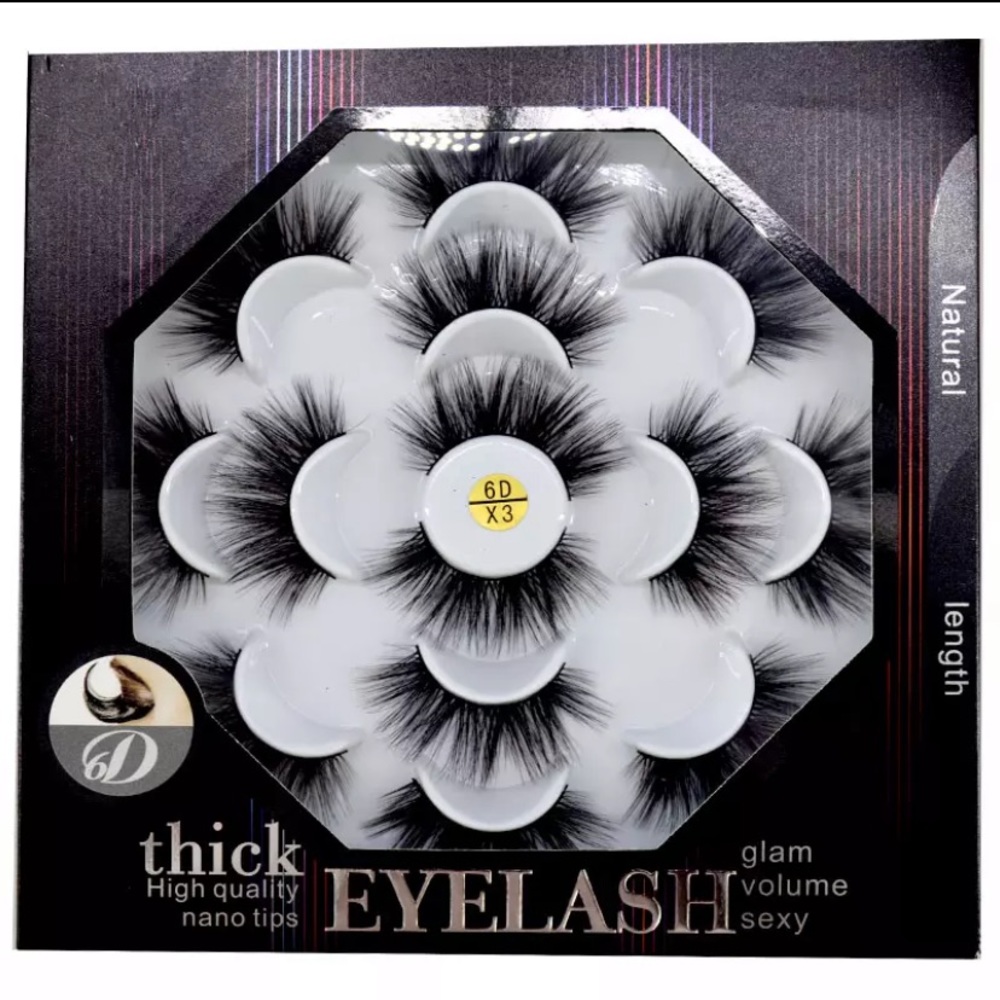 7 pairs natural false eyelashes